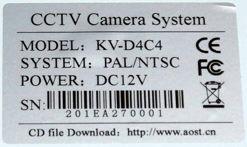 CCTV KV-D4C4 