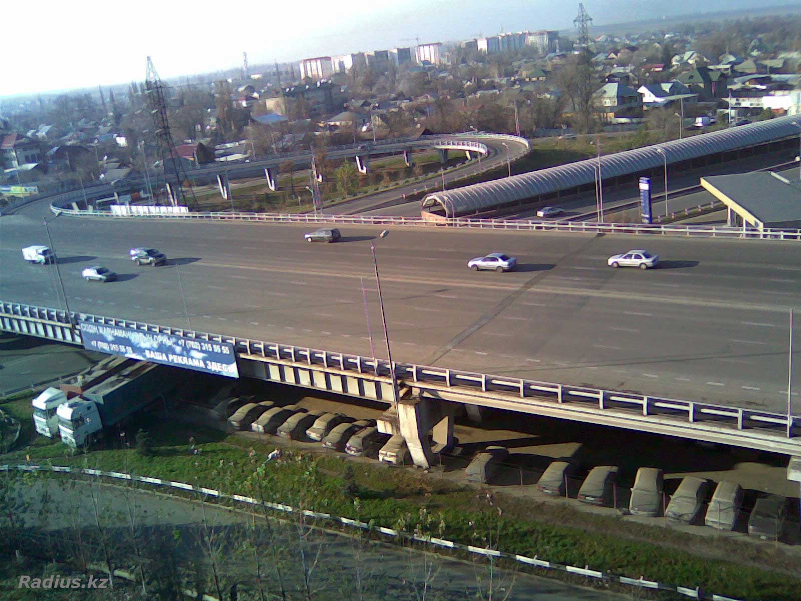 Алматы 2013 год с крыши высотки, развязка