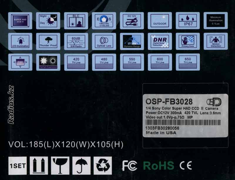 OSP-FB3028 полное описание камеры