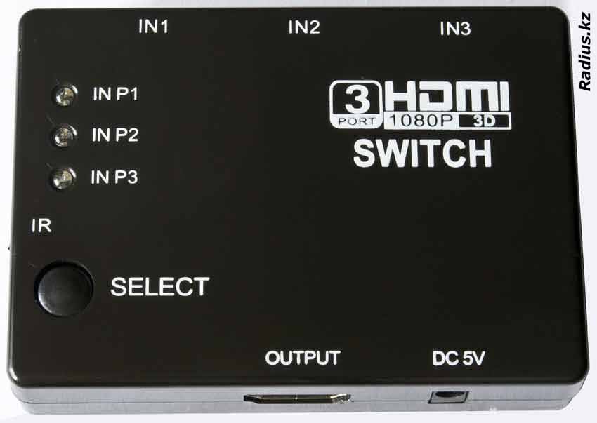 3 PORT HDMI Switch 1080P 3D китайский переключатель