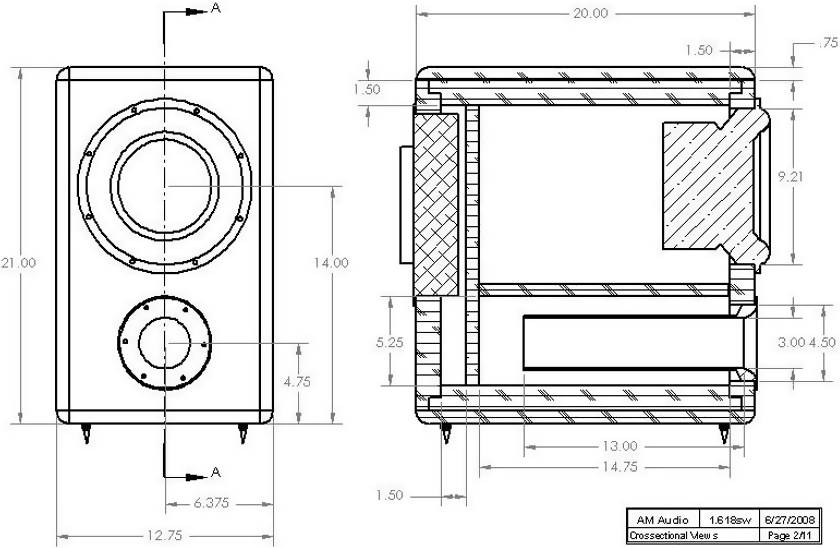 HiVi SP10 чертежи сабвуфера для самостоятельного изготовления