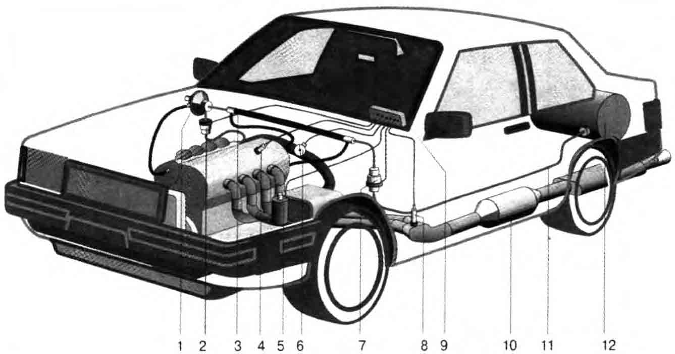 Монтажная схема газовый двигатель автомобиля