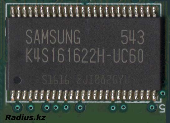 Samsung K4S161622H-UC60 чип оперативной памяти стандарта DIMM SDRAM
