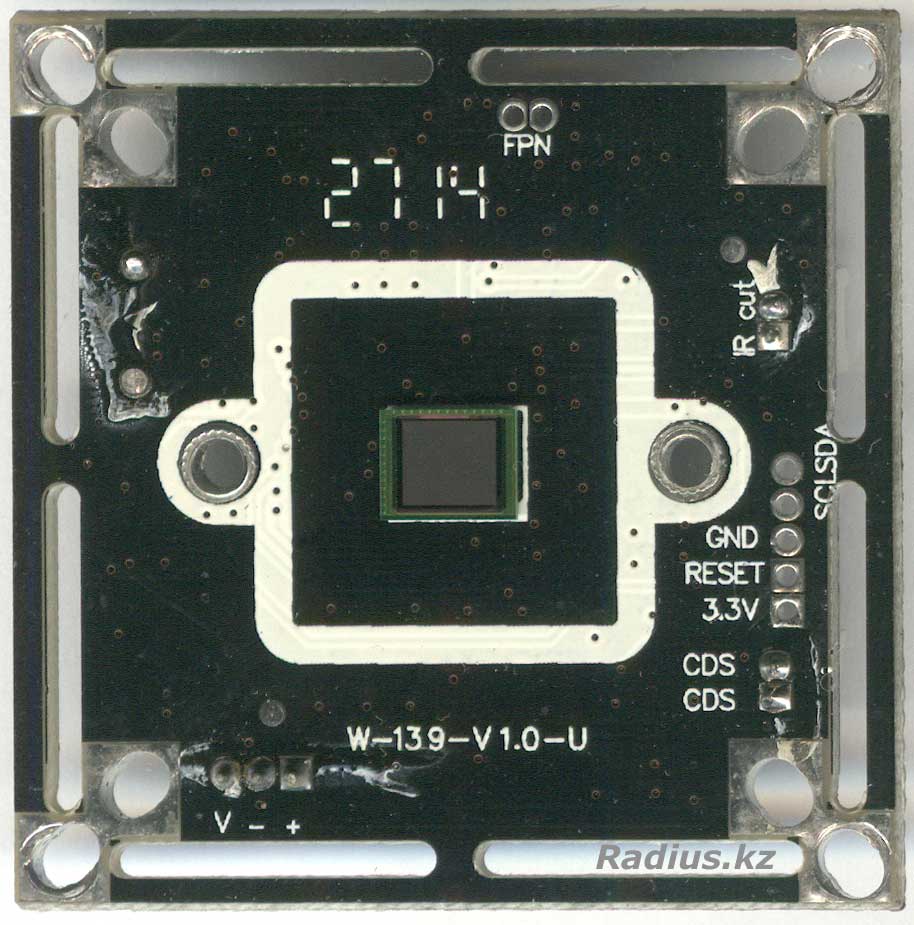 W-139-V1.0-U плата и CCD матрица камеры HQC-684 видеонаблюдение