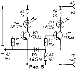 Two-level voltage indicator