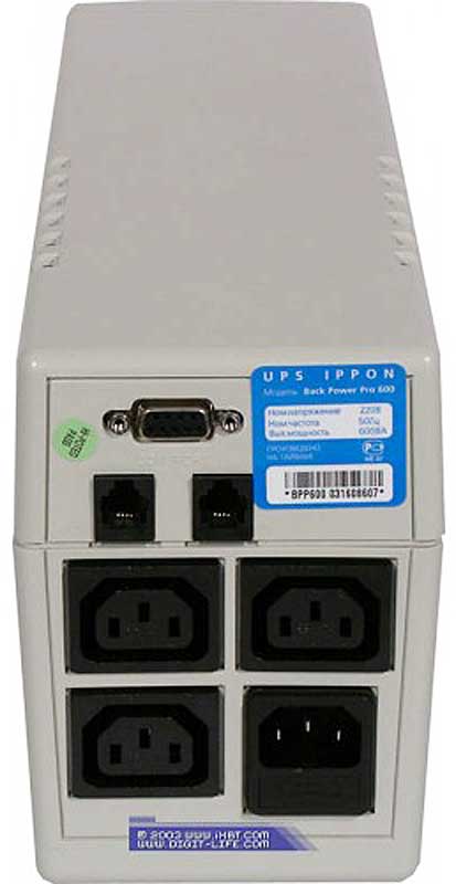 Источник бесперебойного питания UPS 600VA Ippon Back Power Pro 600