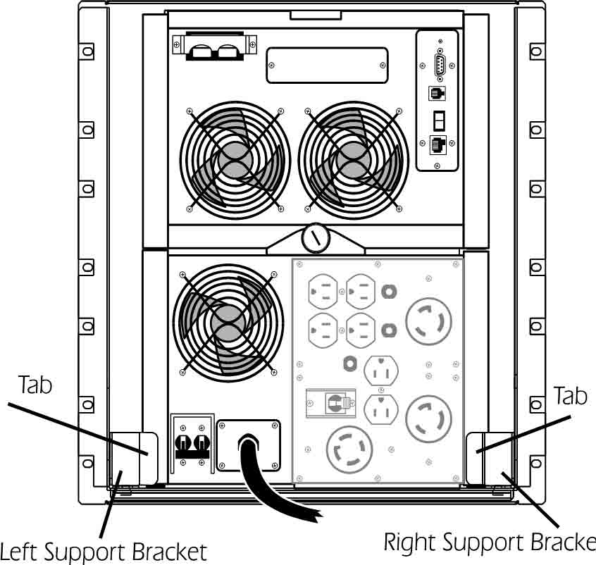 Rack Shelf - Rear View Matrix-UPS Rack Shelf Kit Installation MXA007