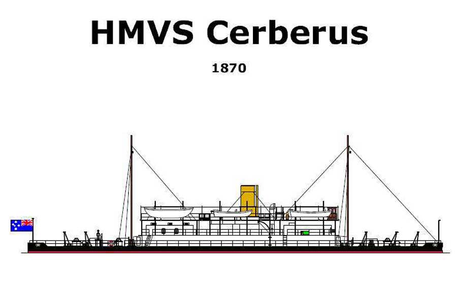 HMVS Cerberus 1870